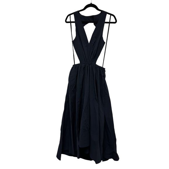 DEVEAUX Madelyn Cutout Cotton-seersucker Midi Dress - Picture 2 of 14